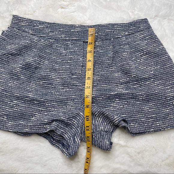 1.STATE blue white fringe tweed shorts size 8 - Picture 6 of 12